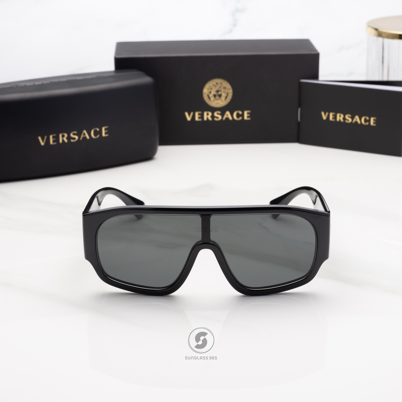 แว่นกันแดด Versace Logo Aviator VE4439 GB1/87