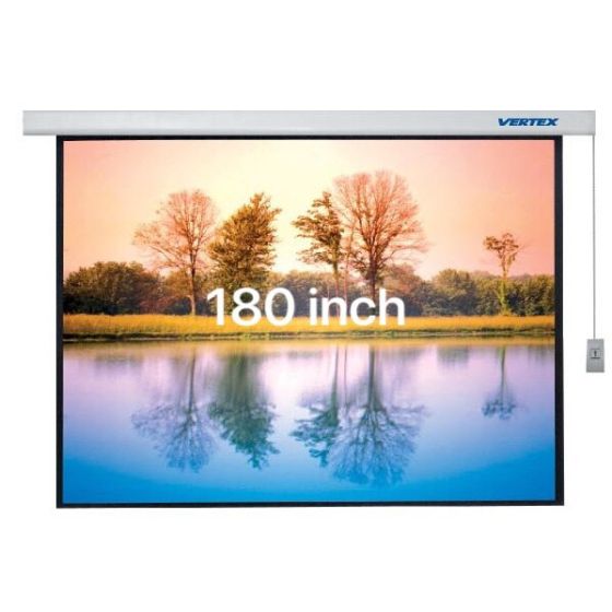 Vertex Motorized Projector Screen 180 นิ้ว (4:3) | จอโปรเจคเตอร์ไฟฟ้าขนาดใหญ่พิเศษ ควบคุมด้วยมอเตอร์ เงียบ นุ่มนวล ติดตั้งง่าย