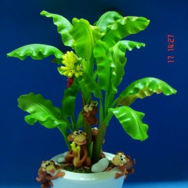 เรซินอัดลายใบกล้วย(Veiners Banana leaves )