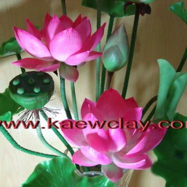 DVD หรือ Link Online การสอนทำดอกบัวหลวง(DVD How to make LOTUS with KAEWCLAY)