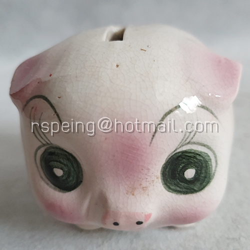 กระปุกออมสิน เซรามิค หมูปุ๊กลุกตาโต