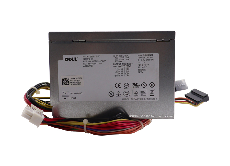 Power Supply Dell Optiplex 360 380 MT 255W ราคา พิเศษ X472M เพาเวอร์ซัพพลาย Dell Optiplex 360 380 MT