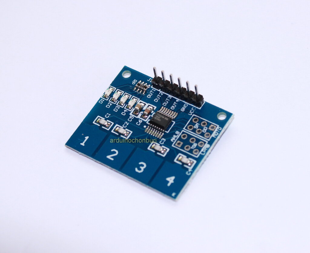 TTP224 Digital Touch Sensor (สวิตช์สัมผัส 4 ช่อง)