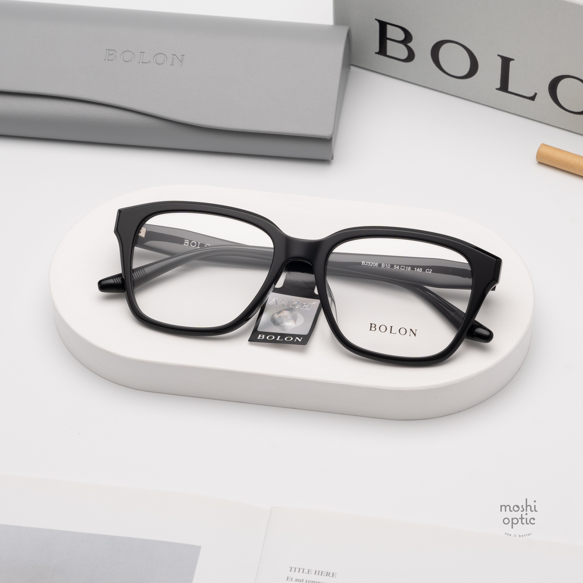 แว่นสายตา BOLON รุ่น ZADAR BJ3206 B10 Shiny Black