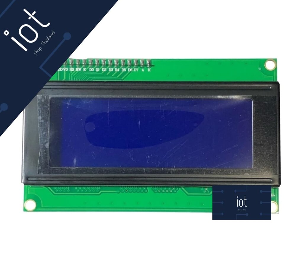 20x4 LCD+I2C Interface with backlight (Blue Screen) พร้อมบัดกรี