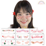 สติ๊กเกอร์ติดหน้า Tattoo Christmas แทททูติดหน้าธีมคริสต์มาส