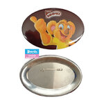 เข็มกลัดวงรี 6x9 cm ฝาโลหะ