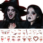 แทททูฮาโลวีน Tattoo แทททูติดหน้า แต่งหน้ารอยแผลผีฮาโลวีน