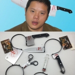 ที่คาดผม มีดปักหัว อุปกรณ์คอสเพลย์ฮาโลวีน