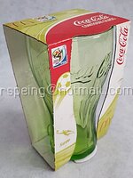 แก้วโค้กคอนทัวร์ Coke x Mcdonald Contour Glass Limited Edition South Africa 2010 สีเขียว