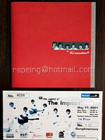 บัตรชมคอนเสิร์ตและสูจิบัตร The Legend of The Impossible