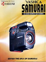 โบรชัวร์กล้อง Yashica Samurai (ภาษาอังกฤษ)