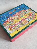 กล่องขนมลายหมู่บ้านคริสต์มาส พร้อมกล่องสวม จากญี่ปุ่น