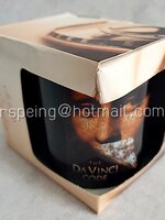 ถ้วย mug สีดำ สกรีนลาย The Davinci Code พร้อมกล่อง