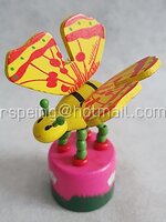 ของเล่นหุ่นไม้ผีเสื้อ กดยุบปล่อยยืน