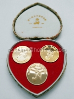 Box Set เหรียญทองที่ระลึก ชุด 3 เหรียญ XI Asian Games Beijing 1990