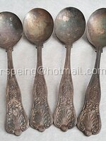 ช้อนซุปเงินวินเทจของกองทัพเรือสหรัฐฯ USN (US.Navy) Soup Spoons 4 คัน
