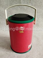 กระติกน้ำร้อนวินเทจ JUMBO SWEET MILANO 0.8 ลิตร ไส้แก้ว สีเขียว ฝาดำขอบเขียว