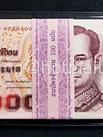 ธนบัตรหมุนเวียน ยุครัชกาลที่ 9 ธนบัตรแบบ 15 ชนิดราคา 100 บาท รุ่น 2 (หลังเลิกทาส มีแถบฟอยล์) ยกแหนบ 9Gธ 9357900-8000