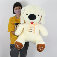 ตุ๊กตาหมา ตัวใหญ่ หมาหูยาว ผ้าขนหนู Size 40นิ้ว สีขาว