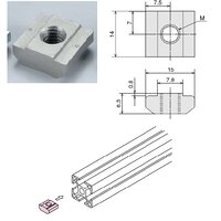 T-Nut slot 8 M4 M5 M6