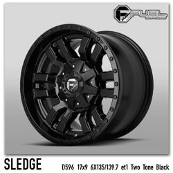 ล้อแม็ก USA. แท้ FUEL SLEDGE D596 17x9.0 6x135x139.7 ET+1 ราคาพิเศษ
