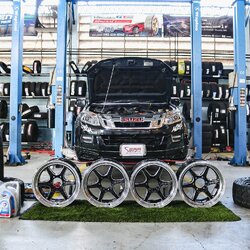 LENSO D-1SF ขอบ18 ล้อแท้ ล้อกว้าง9.5/10.5 offset+25/30 PCD 6x139.7