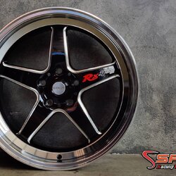 OASIS : RX7SE 18X8.5 5X114.3 35 GBLP+M+RX7SE (ดำกลึงเงาขอบเงา)