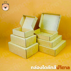 กล่องสำเร็จรูป กล่องลูกฟูก [สีน้ำตาล] กล่องไดคัทเปิดฝา มีไซส์ให้เลือก (ประกอบให้พร้อมส่ง)