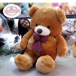 ตุ๊กตาหมีหัวโต 150cm (สีน้ำตาล) ตัวใหญ่ ขนนุ่ม น่ากอด