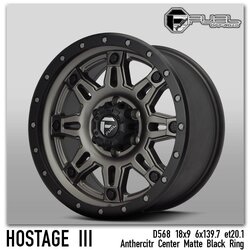 ล้อแม็ก USA. แท้ FUEL HOSTAGE III D568 18x9 6x139.7 ET+20.1 ราคาพิเศษ