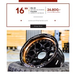 ล้อ PREDATOR ขอบ16 พร้อมยาง FALKEN AT01 ชุดละ 26,800