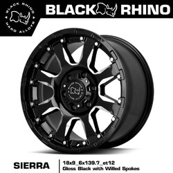 ล้อแท้ BLACK RHINO SIERRA ขอบ18 ราคาพิเศษ