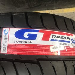 GT SX-2 215/45-17 เส้น2900บาท เท่านั้น ปี 18