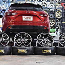 ล้อแท้ LENSO JAGER-DYNA ขอบ18 กว้าง8.5 PCD 5x114.3 offset+35