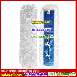 อะไหล่ผ้าดันฝุ่นสีขาว 18 นิ้ว (แบบผ้าผูก)