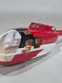 500-BO105 Red Canadian wth Belt Tail Gear Box