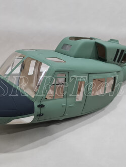 500-UH1N Green Army Drab with Cockpit
