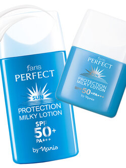 โลชันกันแดดสูตรบางเบา ฟาริส เพอร์เฟ็ค เอสพีเอฟ 50+ พีเอ+++ / Faris Perfect Sun Protection Milky Lotion SPF50+ PA+++