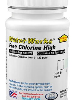 กระดาษวัดคลอรีนอิสระ Free Chlorine High (0-120 ppm)