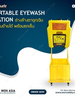 Portable Eyewash Station with Cart Model : T250-CR