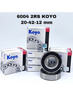 6004 2RS KOYO ตลับลูกปืนเม็ดกลม ฝายาง ขนาดรูใน 20 นอก42 หนา 12 มิล ฝายาง ยี่ห้อ KOYO โคโย่