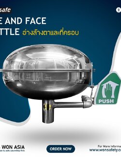 WALL MOUNTED EYEWASH WITH COVER SS-B200