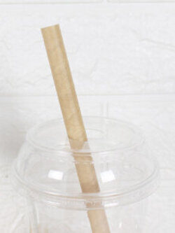 หลอดกระดาษ ชาไข่มุก สีน้ำตาล