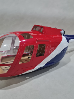 500-BO105 Red Bull wth Belt Tail Gear Box