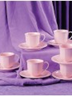 ชุดกาแฟ ฟ้า ชมพู ขาว ชุดละุ6ชิ้น