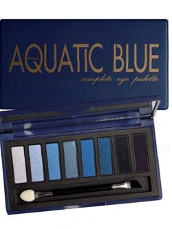 Mistine Aquatic Blue Complete Eye Palette / อายแชโดว์มิสทีน อะควาติค บลู คอมพลีท อาย พาเลท
