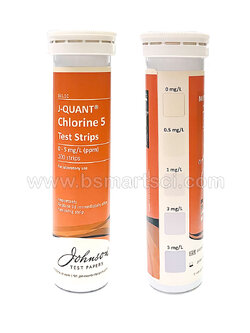 กระดาษทดสอบคลอรีน 0-5 mg/L (ppm), J-QUANT Chlorine 5