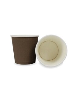 แก้วกระดาษ สีน้ำตาล 4 ออนซ์