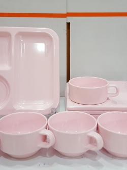 ชุดอาหารว่างชมพู 6ที่